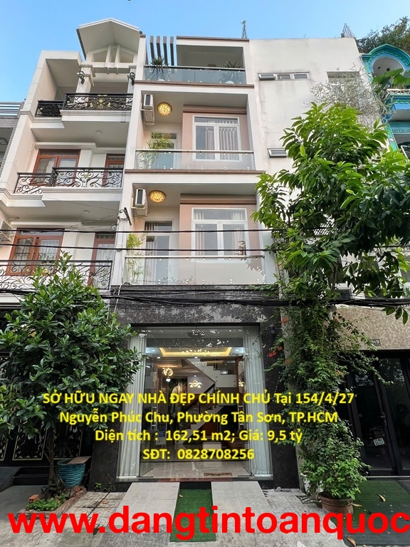 SỞ HỮU NGAY NHÀ ĐẸP CHÍNH CHỦ Tại  Nguyễn Phúc Chu, Phường 15, Quận Tân Bình, TP Hồ Chí Minh